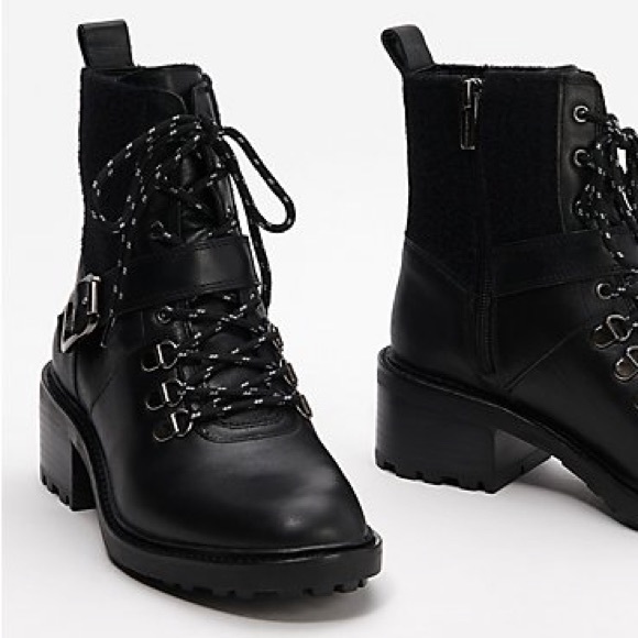 Vince Camuto Combat Leather Boots - Picture 1 of 9
